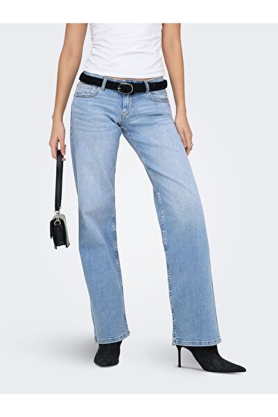 ONLY Jeans mit weitem Bein ONLJULLES Sehr niedrige Taille Weiter Beinschnitt ...