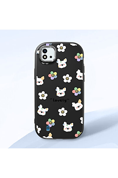 ucuc حافظة سيليكون سوداء متوافقة مع هاتف Realme C20/C20A مزودة بـ ماصّ للصدما...