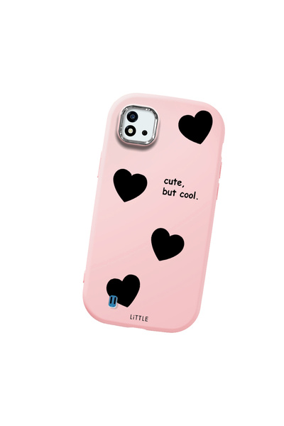 Hontinga حافظة هاتف من السيليكون الناعم باللون الوردي متوافقة مع كاميرا Realm...