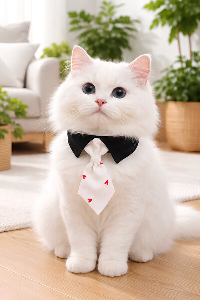 Minikpaw aksesuar Kalp Detaylı Kedi ve Küçük Irk Köpek İçin Gömlek Yaka