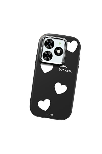 Hontinga حافظة هاتف من السيليكون الناعم باللون الأسود متوافقة مع كاميرا تكنو ...