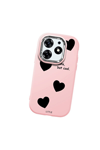 Hontinga حافظة هاتف من السيليكون الناعم باللون الوردي متوافقة مع كاميرا تكنو ...