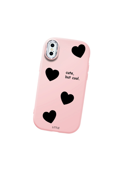 Hontinga iPhone XS Max Compatible Camera Protected Pink Soft Silicone Phone C...