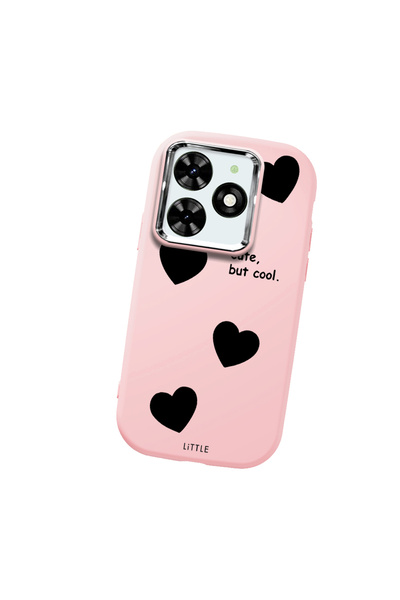 Hontinga حافظة هاتف من السيليكون الناعم باللون الوردي متوافقة مع كاميرا تكنو ...