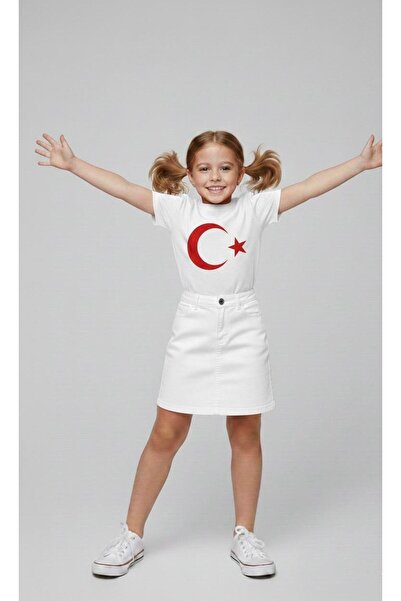 BLACK SWALLOW Κοριτσίστικο σετ με μπλουζάκι AYYILDIZ B με τύπωμα και φούστα K...