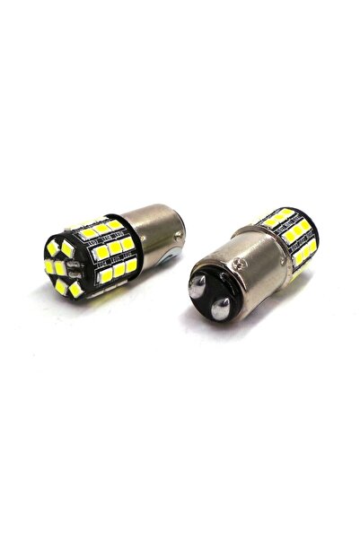 motoLEDy 2 buc Bec LED BA15D 12-18V 1100lm CANBUS alb