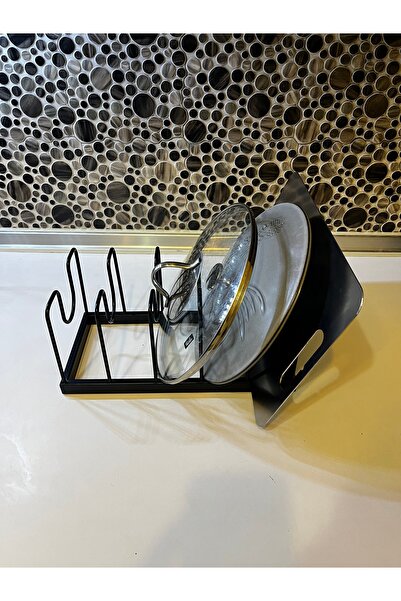 Pensan 5-Piece Metal Kitchen Countertop and Cabinet Pot and Pan Lid Organizer