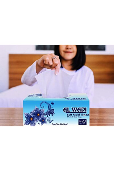 lotus alwadi 30 Boxes/Packs Soft Facial Tissue, 170 Sheets 2 Ply, 5100 Tissues Total