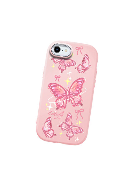 Hontinga حافظة هاتف من السيليكون الناعم باللون الوردي متوافقة مع كاميرا آيفون...