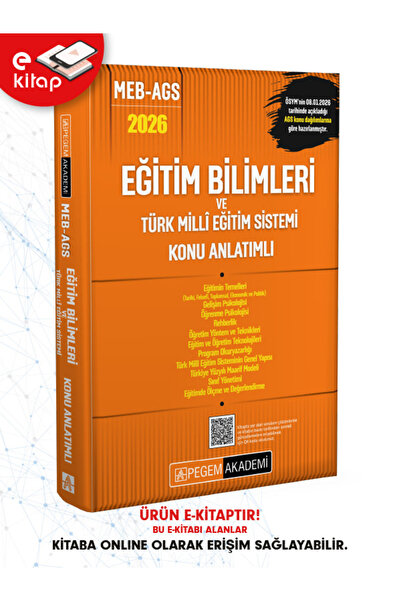 Pegem Akademi Yayıncılık 2026 MEB-AGS Eğitim Bilimleri ve Türk Millî Eğitim S...