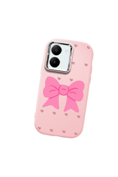 Hontinga حافظة هاتف من السيليكون الناعم باللون الوردي متوافقة مع كاميرا Vivo ...