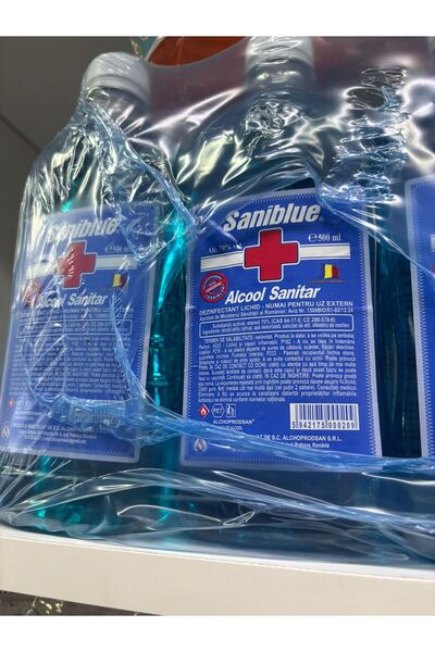 SANIBLUE set cu 12 de alcool sanitar