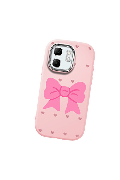 Hontinga حافظة هاتف من السيليكون الناعم باللون الوردي متوافقة مع كاميرا Infin...