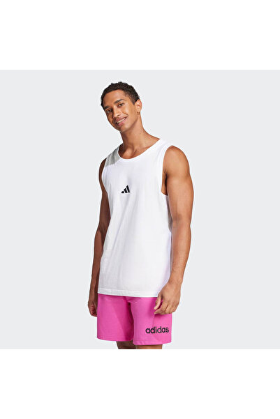 adidas M Sl Tank White Men's Sleeveless T-Shirt Je8984