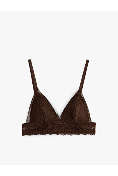 Koton Brown Women Plain Polyamide Bra