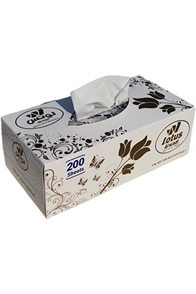 lotus alwadi 200 Sheet Soft Facial Tissues 2 Ply Bundle, Pack of 5 (1000 Facial Tissues Total) Family Pack