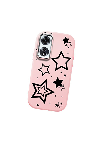 Hontinga Oppo A60 Compatible Camera Protected Pink Soft Silicone Phone Case S...