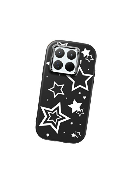 Hontinga حافظة هاتف من السيليكون الناعم باللون الأسود متوافقة مع كاميرا Mi 15...