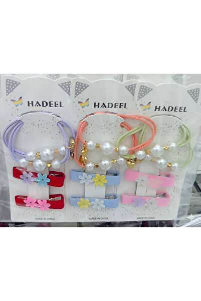 HADEEL طقم إكسسوارات شعر للأطفال من هديل (HADEEL) – ربطات شعر مطاطية مع بكَل ...
