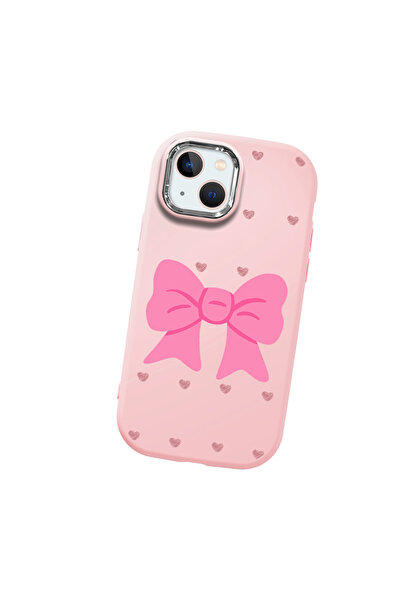 Hontinga حافظة هاتف من السيليكون الناعم باللون الوردي متوافقة مع كاميرا آيفون...