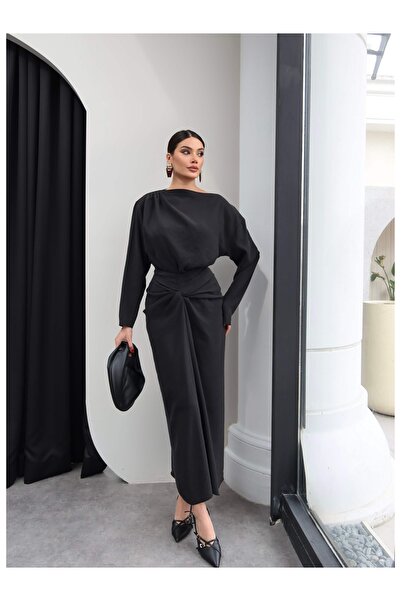 ESRAHELVACI Büzgülü Etek Bluz Takım