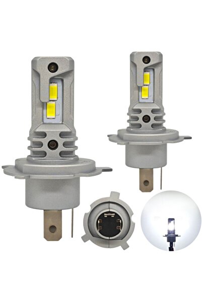 motoLEDy Bec LED H4 12V CANBUS 8000lm 2 buc, omologare lumină albă puternică