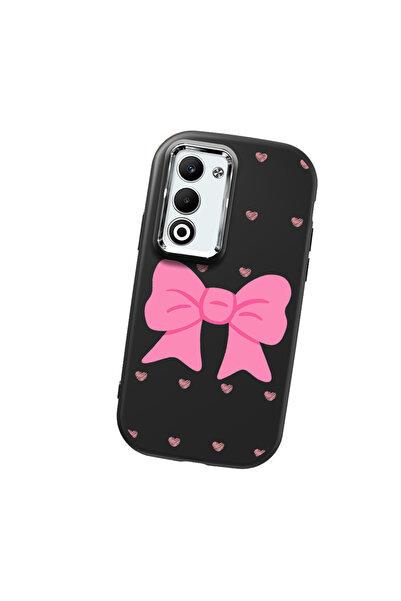 Hontinga حافظة هاتف من السيليكون الناعم باللون الأسود متوافقة مع كاميرا أوبو ...