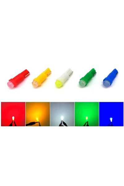 motoLEDy 10 buc T5 LED Bulb W1.2W 12V 50lm