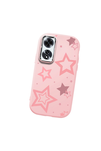 Hontinga حافظة هاتف من السيليكون الناعم باللون الوردي متوافقة مع كاميرا أوبو ...