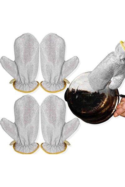 OEMN Set 3 perechi manusi burete pentru spalat vase, impermeabile, 24x16cm