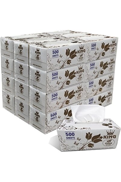 lotus alwadi مناديل وجه كينج فائقة النعومة، ٥٠٠ منديل في العلبة (١٢٠٠٠ منديل ...