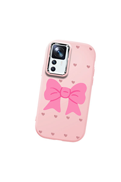 Hontinga حافظة هاتف من السيليكون الناعم باللون الوردي متوافقة مع كاميرا Mi 12...