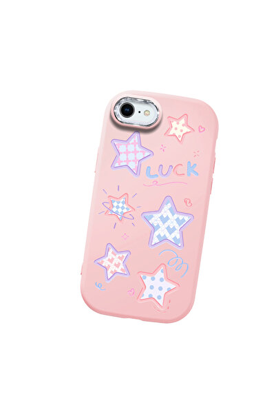 Hontinga حافظة هاتف من السيليكون الناعم باللون الوردي متوافقة مع كاميرا آيفون...