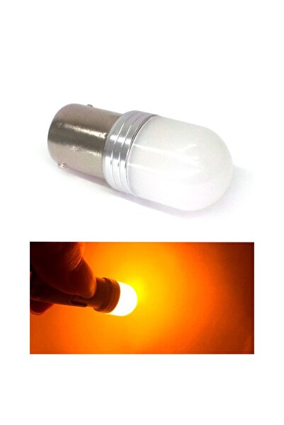 motoLEDy 2 buc Bec LED BA15S 12-24V CANBUS portocaliu