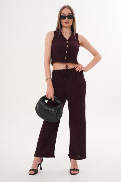 ŞİMAL طقم سترة وبنطلون نسائي مكون من قطعتين 260083 -