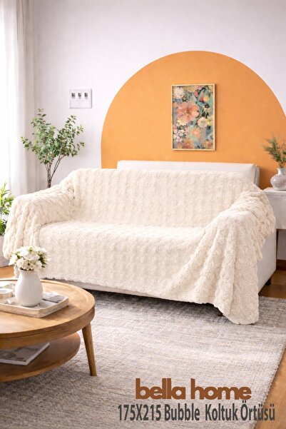 Bella Home Bubble Koltuk Örtüsü | 175x215 cm | 1 Adet | Yumuşak Dokulu & Mode...