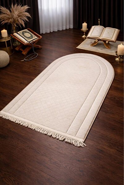 Çeyiz Diyarı كريم سجادة الصلاة المعبأة بالحشوة من تشيزديياري نيسيب مخمل