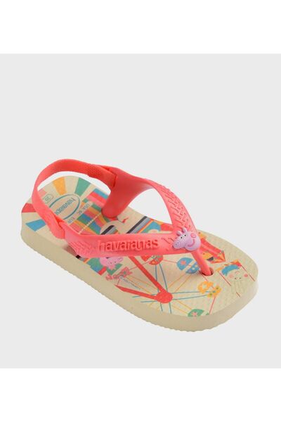 Havaianas Turuncu Bebek Peppa Pig Baskılı Parmak Arası Sandalet
