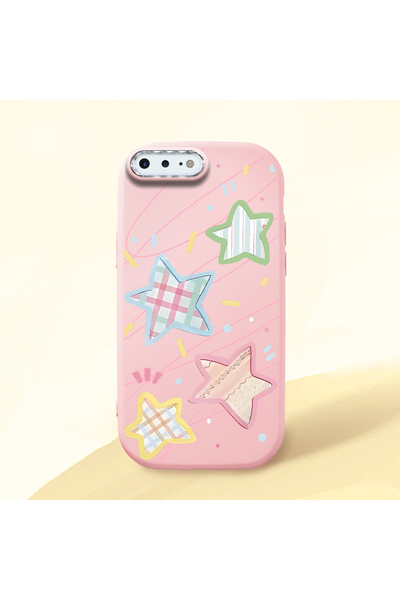 CHICASELUX هاتف من السيليكون الناعم باللون الوردي مع حماية للكاميرا، متوافق م...