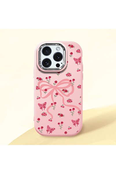 CHICASELUX غطاء هاتف من السيليكون الناعم باللون الوردي مع حماية للكاميرا متوا...