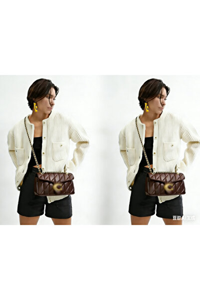 COACHOU Women's quilted leather shoulder bag