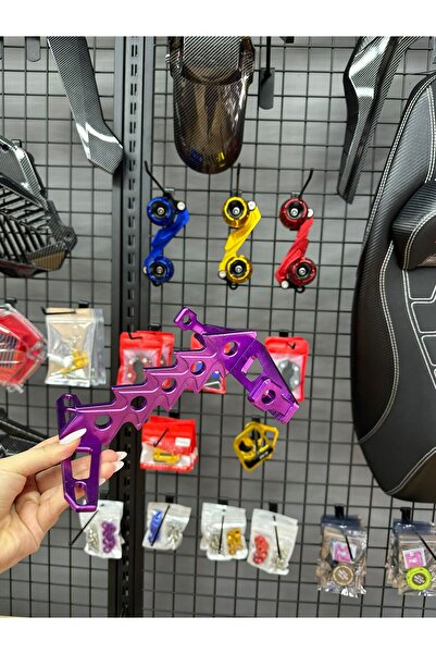 OEM motorsiklet unıversal sabit plakalık demiri dekoratif mor