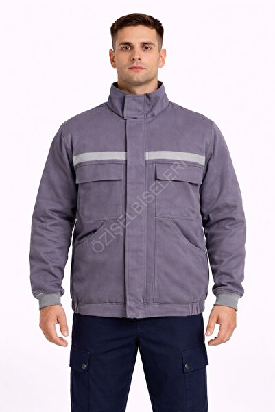 MODA İş Montu 7/7 Gabardin Kapitoneli Kışlık İşçi Montu 4 Cepli Reflektörlü %...