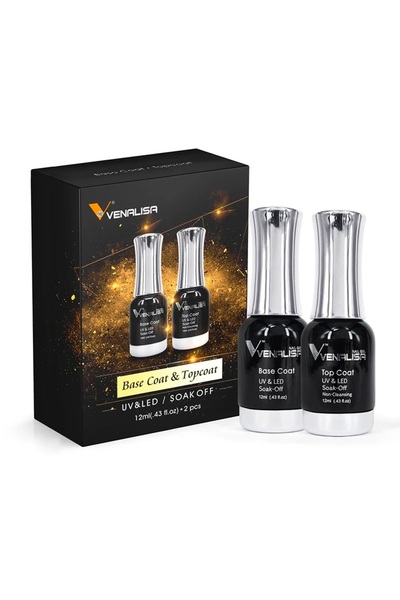 Venalisa 12 ml Top Coat + 12 ml Base Coat Uv Led Katman