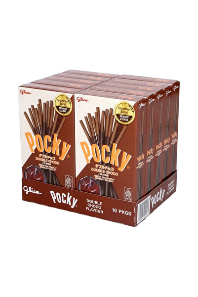 Trendyol Generic أعواد بسكويت بوكي مزدوج شوكو - 45 غرام | عبوة من 10 قطع | أع...