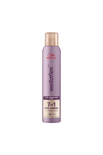 Wella WELLAFLEX 7 in 1, spuma de par, cu fixare flexibila, fixare 2/5, 200 ml