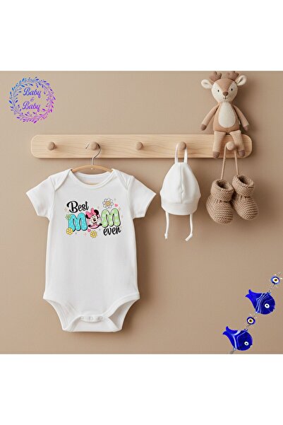 Baby&Baby Cool Mom Clup Gift Short Sleeve Snap Fastener Unisex Baby Bodysuit