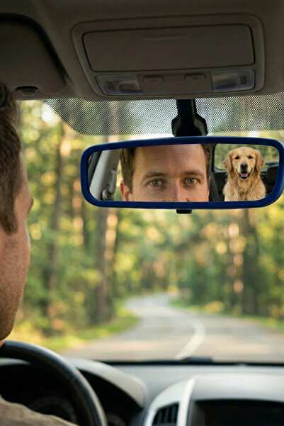 KEMBOSS Navy Blue Color Rearview Mirror Protective Frame - Decorative Silicon...