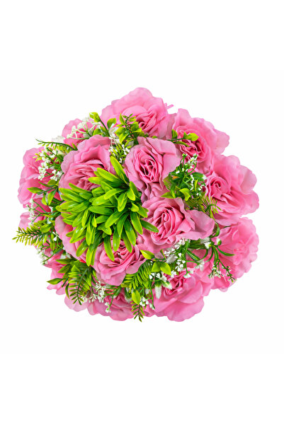 ABS Coroană funerară artificială 30 cm cu trandafiri, aranjament floral decor...