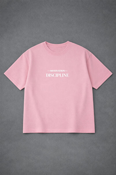 VODEXA Unisex majica prekomernog veličine DISCIPLINE, 100% pamučna majica, ud...